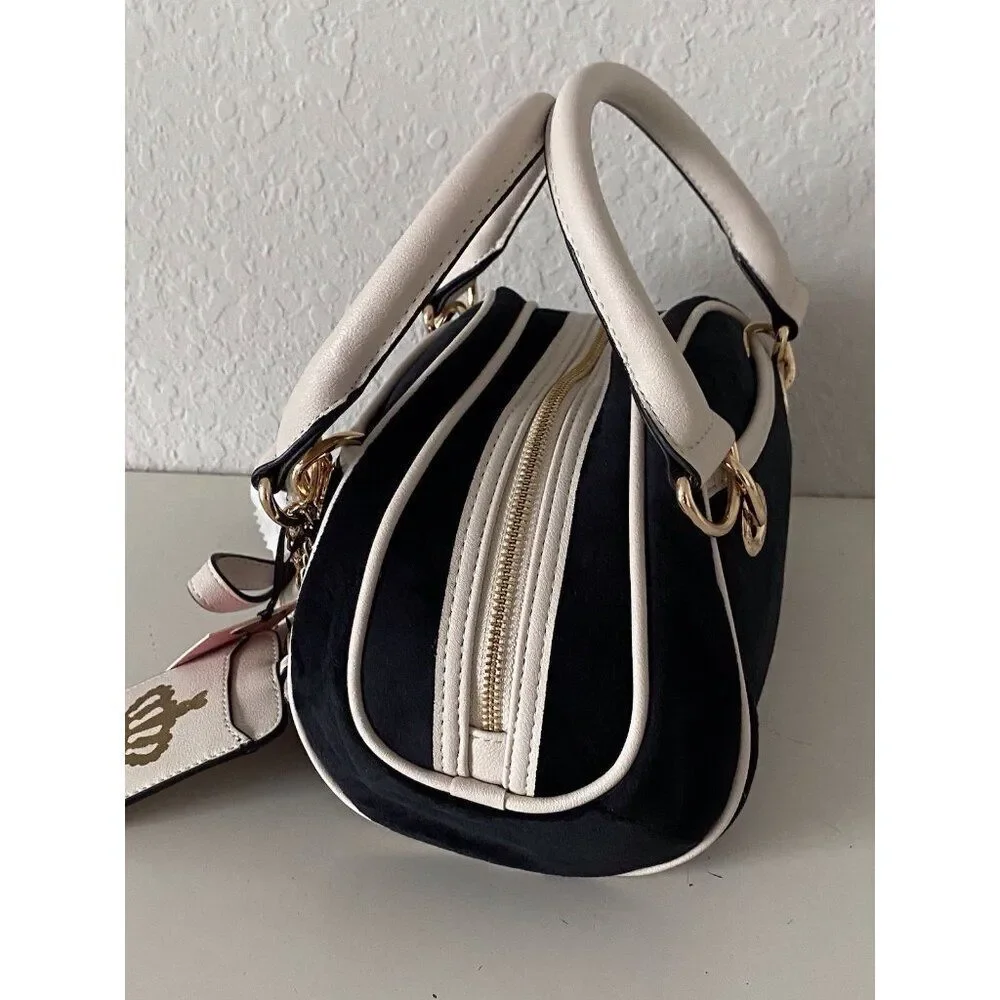 Juicy Couture Classic Scottie Dogs Satchel Crossbody Liquorice Crystal Card Case